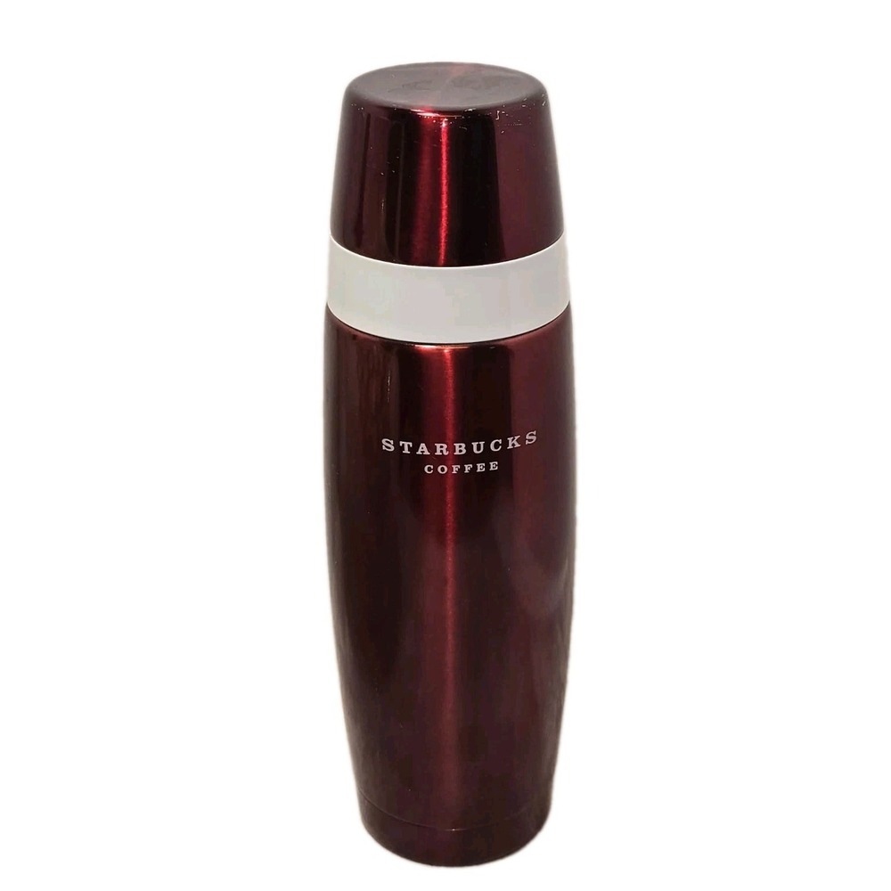 Starbucks 2008 Red Stainless Steel Travel Mug Thermos 16‎ oz Vacuum Insulated